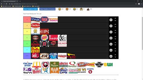 Edit the label text in each row. Food Tier List (Controversial) - YouTube