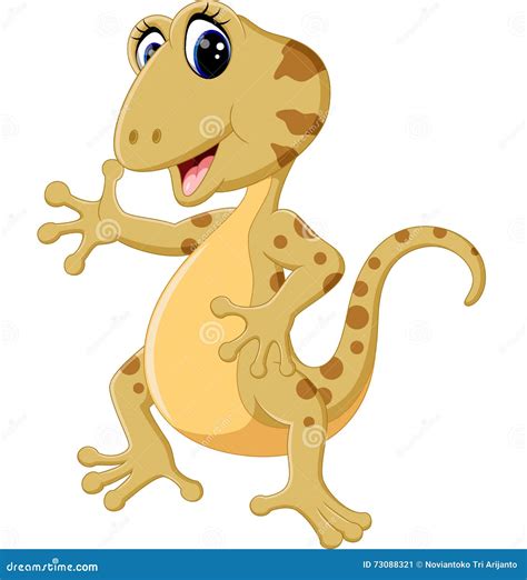 Cartoon Cute Lizard Stock Vector Illustration Of Small 73088321