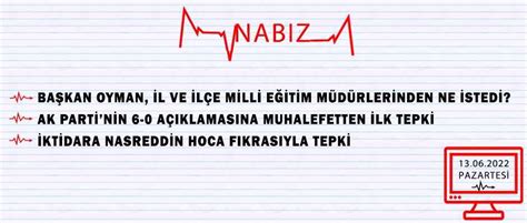 13 Haziran pazartesi Nabızlar Trabzon Haber Son dakika Trabzon Haberleri