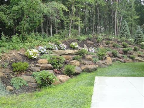 natural steep slope landscaping ideas klein s lawn and landscaping landscapes design