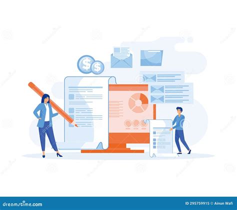 Payroll Administrative Concept, Financial Wage Calculation and Job