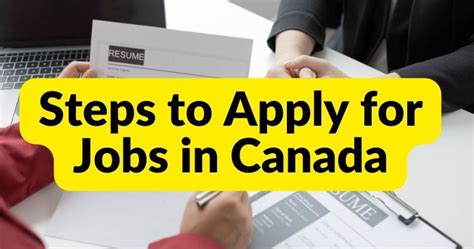 Beginners Guide Steps To Apply For Jobs In Canada