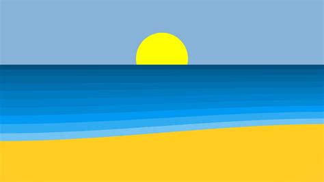 2560x1440 Resolution Summer Beach Art 1440p Resolution Wallpaper
