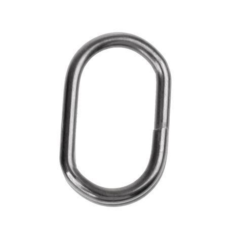 50pcs Sea Fishing Oval Split Ring Stainless Steel Snap Double Loop
