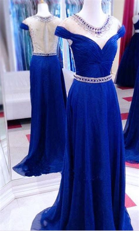 Royal Blue Prom Dressesroyal Blue Prom Dresssilver Beaded Formal Gown