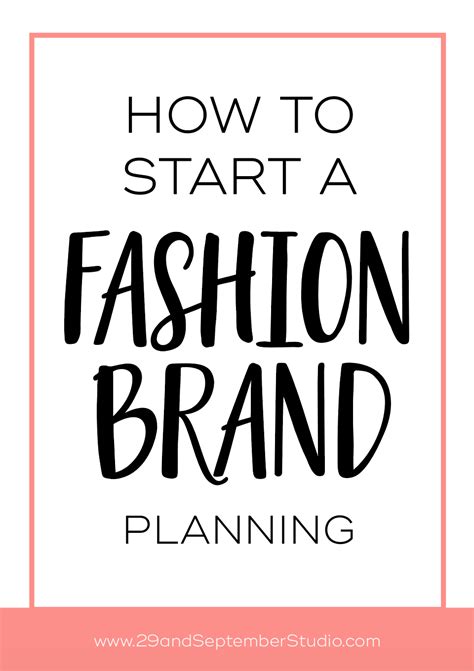 How To Start A Fashion Label Planning For Your New Business — The