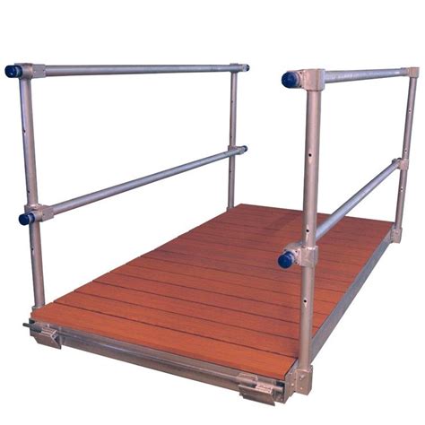 Patriot Docks 4 Ft X 8 Ft Gangway Kit With Brown Aluminum Decking