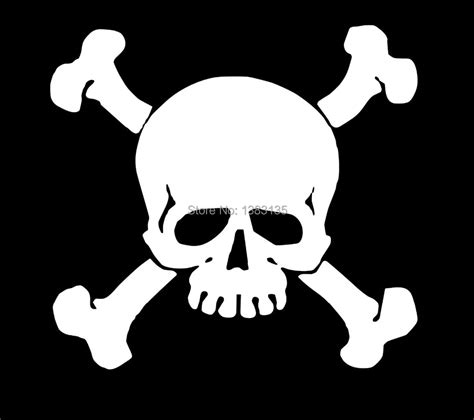 Skull And Crossbones Car Window Sticker Vinyl Decal Funny Jdm And All