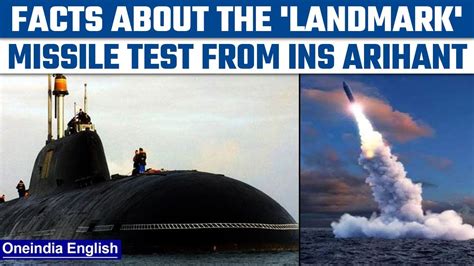 Ins Arihant India Fires Ballistic Missile From The Nuclear Sub
