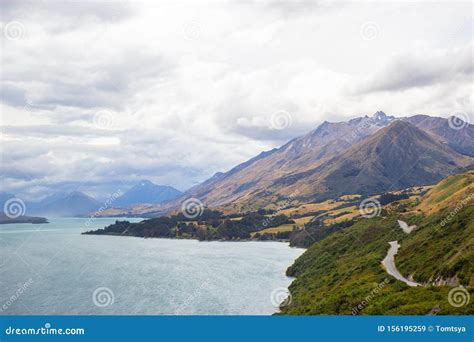 View Of Northern End Of Lake Wakatipu In The South Island New Zealand