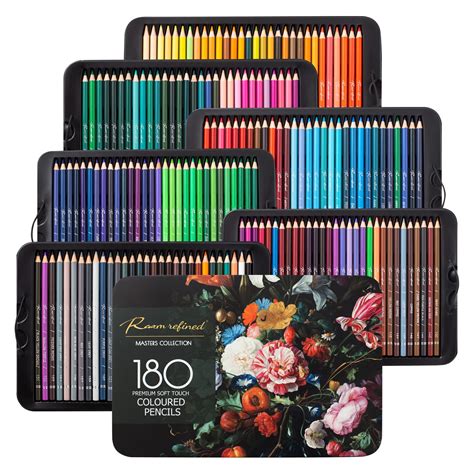 Buy 180 Premium Colored Pencils For Adult Coloringartist Soft Series