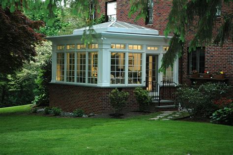 Love The Combination Of Wood Brick And Glass Sunroom Addition Four Seasons Room Conservatory
