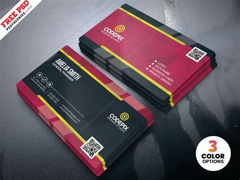 Download our printable business card collection for free. Print Ready Business Card PSD Template | PSDFreebies.com