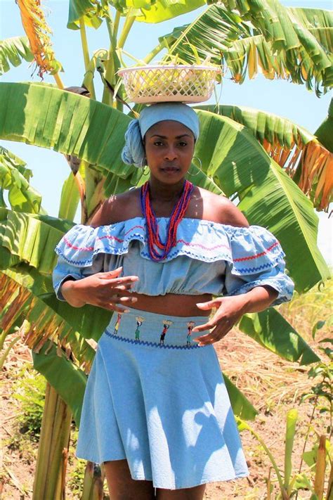 Womens Karabela Set Haitian Clothing Traditional Outfits Sepedi