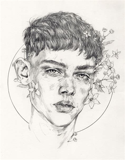 Pencil Sketch Drawing Of Guy Art Artists Tumblr Aesthetics Hipsters