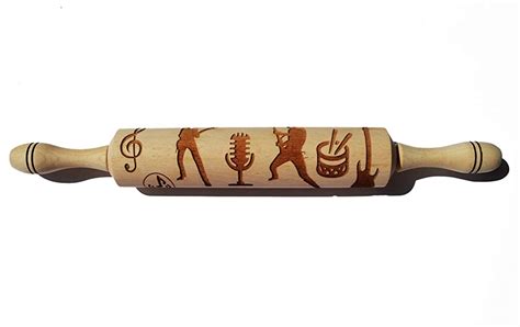 Music Instruments Laser Cut Wooden Rolling Pin Eco