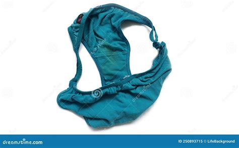 Blue Worn Dirty Women S Panties Close Up Stock Image Image Of