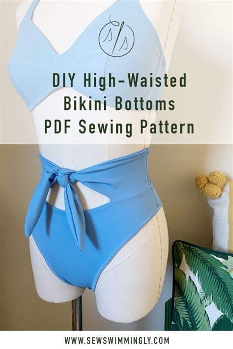 Diy High Waisted Bikini Bottoms Pdf Sewing Pattern Artofit
