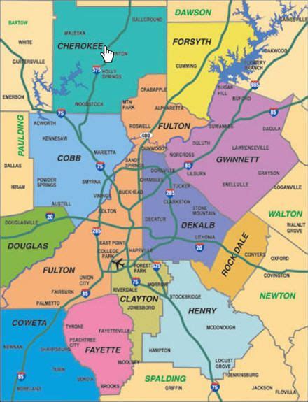 Zip Code Map Atlanta Metro Map