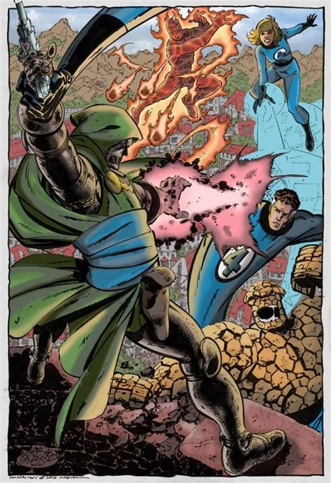 Fantastic Four Vs Dr Doom By John Byrne Marvel Fight Marvel Art