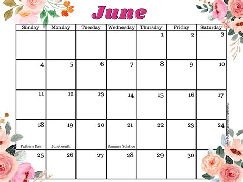 Free Printable June Calendar Template 2023 In 2023 Free Printable