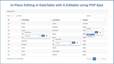 How To Make Editable Datatable In Php Using X Editable Plugin Webslesson Hot Sex Picture