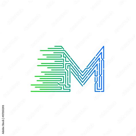 Letter M Logo Design Templatetechnologyelectronicsdigitallogotype