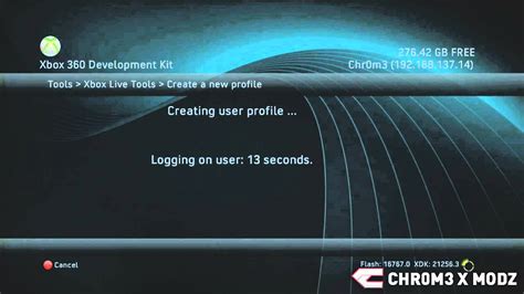 Chr0m3 X Modz Creating Xbox Live Profiles On A Xbox Development Kit