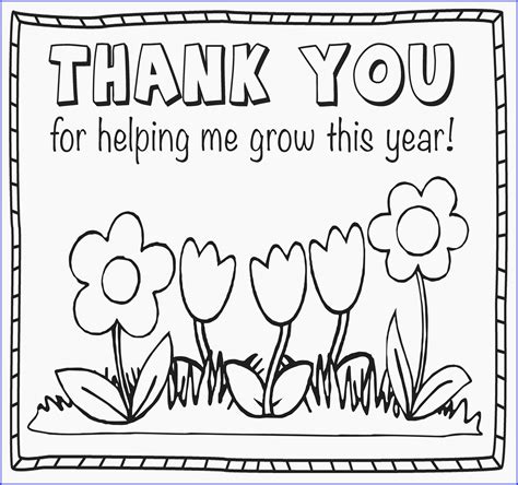 Thank You Teacher Doodle Coloring Page Free Printable