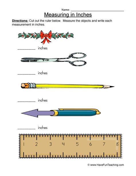 Measurement In Centimeters Worksheets