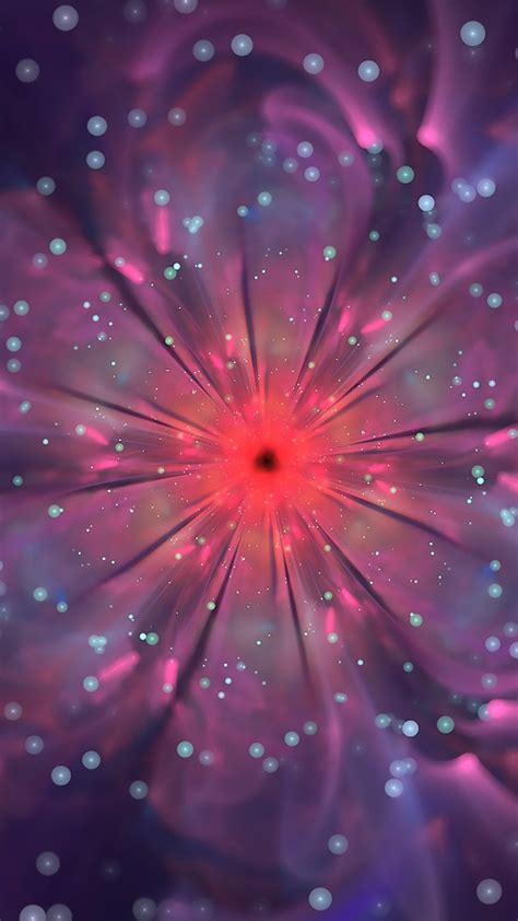 Colorful Fractal Flower Glow Petals Particles 4k Hd Abstract Wallpapers