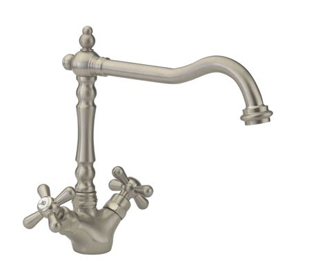 French Classic Mono Sink Mixer Pewter Plated Kitchen Taps