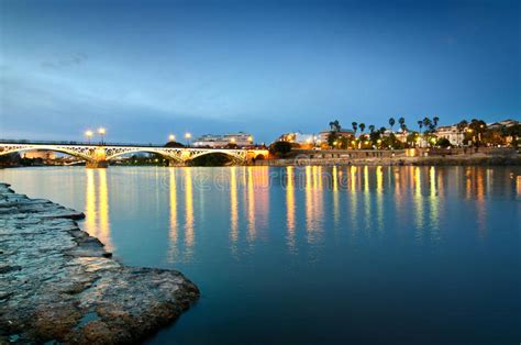Triana Bridge In The Evening Light Sevilla Spain Stock Photo Image