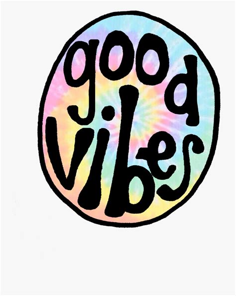Download And Share Groovy Tie Dye Good Vibes Circle Clipart Png