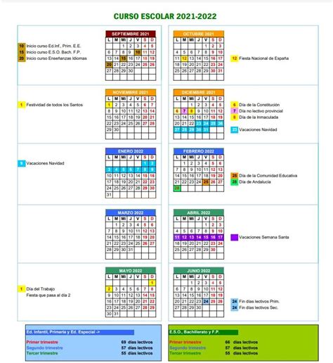 Calendario Escolar 2021 22 El Calendario Escolar Incluye Descansos