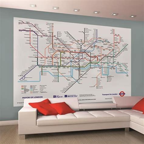 London Underground Tube Map Wallpaper Wall Mural 232m X 158m Free P