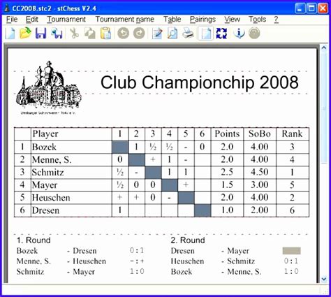 5 Tournament Template Excel Excel Templates