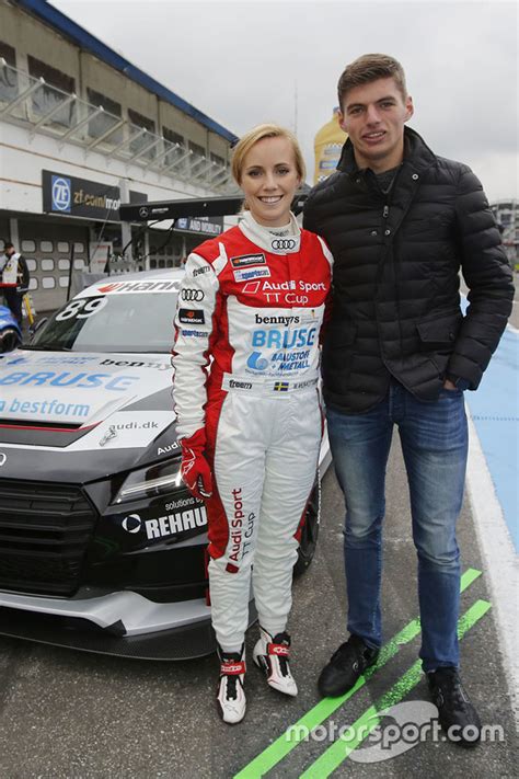 Here to see where life takes me on 4 wheels! Mikaela Ahlin-Kottulinsky with boyfriend Max Verstappen ...