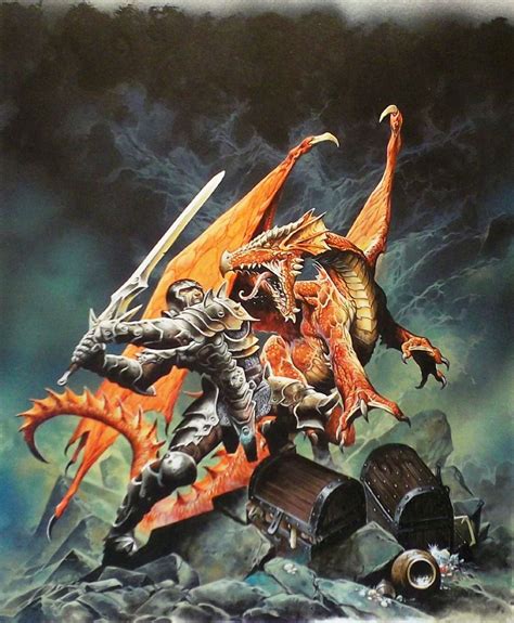 Dungeons And Dragons Red Dragon Box Cover Art By Wayne Reynolds