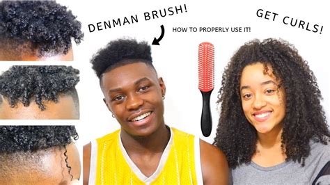 DENMAN BRUSH CURLY HAIR TUTORIAL FOR BLACK MEN SHORT HAIR YouTube