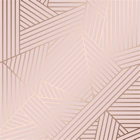 Wingate Geometric Wallpaper Pink Rose Gold Wallpaper