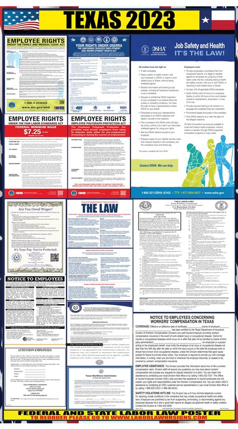 2023 texas labor law posters ⭐ state federal osha laborlawhrsigns