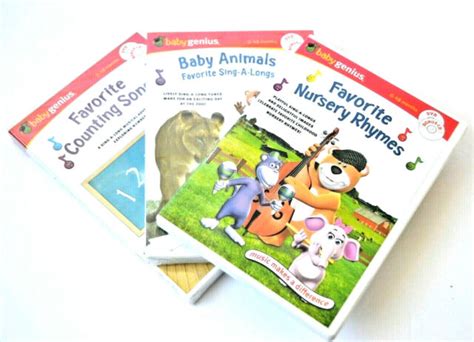 Lot Of 3 Baby Genius Dvd And Cd Sets Animals Counting Nursery Rhymes