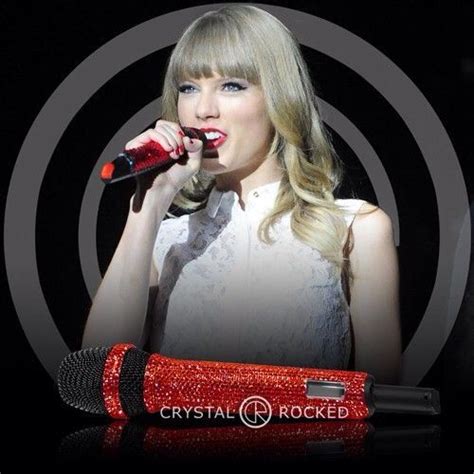 Taylor Swift Crystal Rocked Microphone Red Taylor Swift Microphone