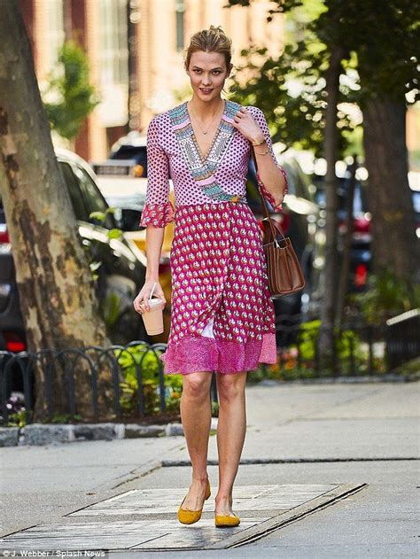 Karlie Kloss Stuns In Bright Pink Dress As She Steps Out In Nyc