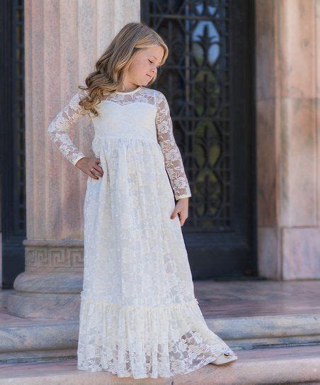Just Couture Ivory Lace Maybelle Gown Toddler And Girls Zulily Baby