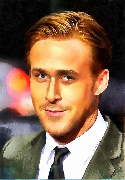 Ryan Gosling Digital Art By Galeria Trompiz Fine Art America