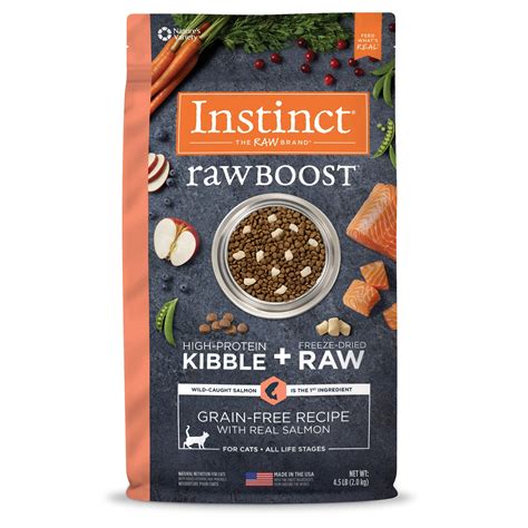 Cats are amazing creatures, with very specific dietary requirements and deserve the best. Instinct Raw Boost Grain-Free Recipe with Real Salmon Dry ...