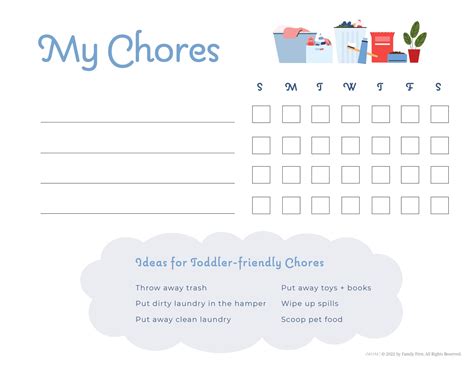 Kids Responsibility Chart Chore Chart