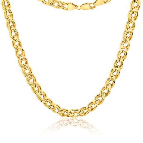 45cm 18 Double Curb Chain In 10ct Yellow Gold